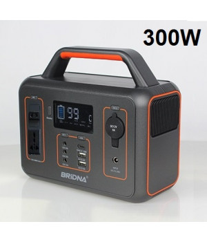 BRIDNA 300W (Пік 600Вт) SGR-PPS3012-2  Портативна електростанція (ДБЖ) з можливістю заряджання від сонячної панелі