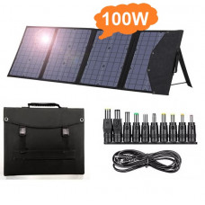 AUMOON ES-100W + Holder.  Портативна сонячна панель складана монокристалічна кремнієва, зарядний пристрій для заряджання.