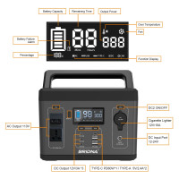 BRIDNA 300W (Пік 600Вт) SGR-PPS3012-2  Портативна електростанція (ДБЖ) з можливістю заряджання від сонячної панелі