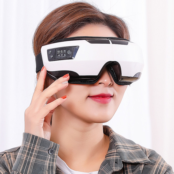 Масажер для очей з компресіонним вібромасажем та тепловою терапією EYE MASSAGE EM-03