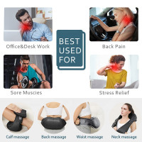Масажер для шиї та плечей Шіацу з електричним підігрівом FitLife SH-503D
