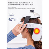 Масажер для голови та очей шолом з повітряною компресією Scalp Brain Relax MS2900