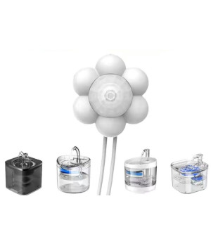 Датчик руху фонтану для кішок та собак ELSI-PET D01 "Ромашка" USB 5V Білий