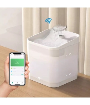 Поїлка - фонтан для котів та собак Petrust ТК-WF002, WiFi, UF- стерилізація, 2,2л, Білий