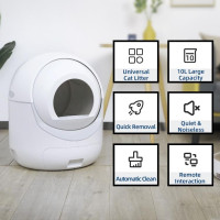 Автоматичний туалет для кішок FULLY ТКLОЗ, WiFi, УФ+OZON-стерилізація.